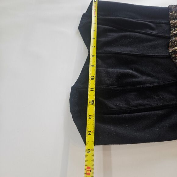 Y2K VTG Free People Sz M Festival Tube Top Black Floral Sheer Summer Whimseygoth - Picture 3 of 6